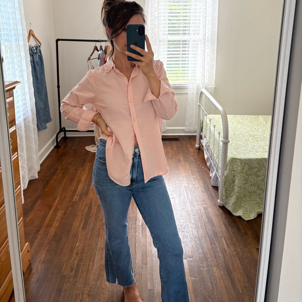 Heart Detailed Button Down